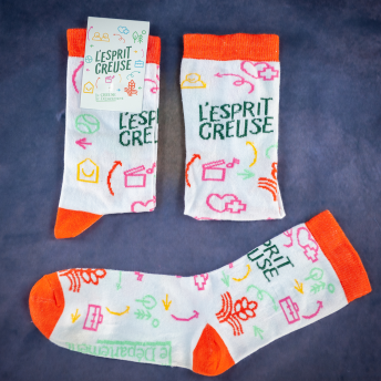 Chaussettes esprit creuse orange