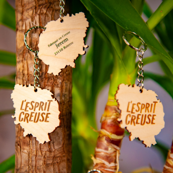 Porte-clefs en bois l’Esprit Creuse