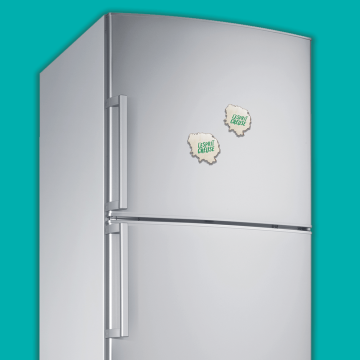 magnet esprit creuse sur frigo