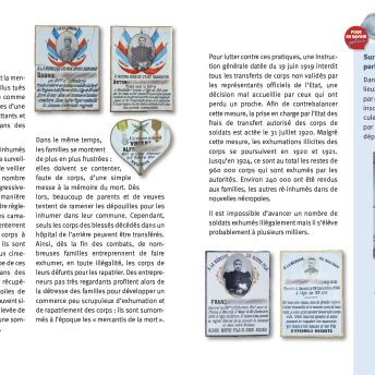 les plaques funéraires des soldats creusois de la première guerre mondiale